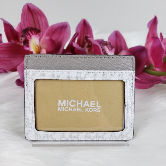 NWT Michael Kors Jet Set card holder bright white - Picture 3 of 6